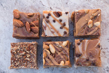 6 squares of fudge - birds eye view