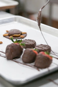 Virtual Chocolate Class - Adding a decorative drizzle to dipped strawberries