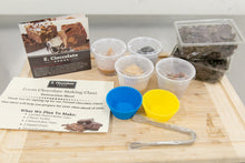 Virtual Chocolate Class - ingredients for class laid out on a cutting board